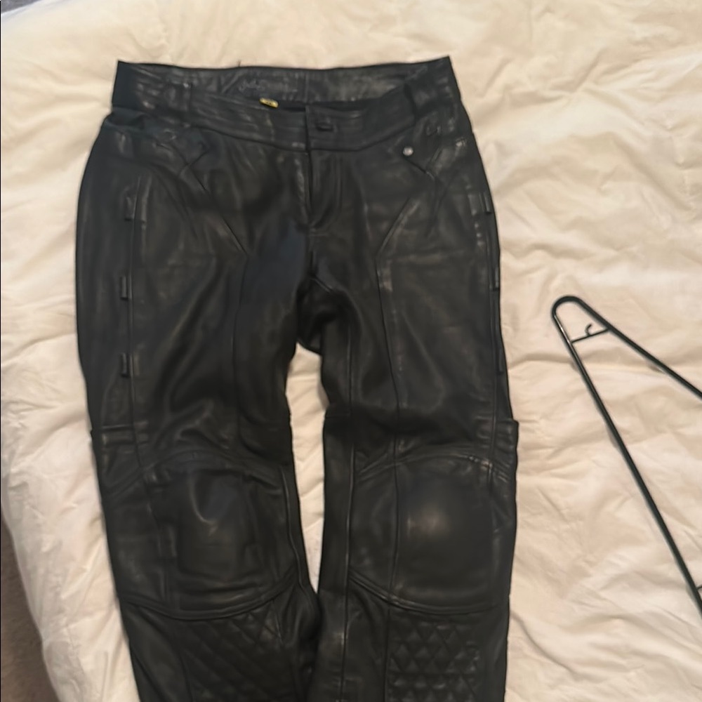 Black Leather Motorcycle Pants
